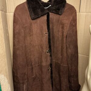 Luxurious Brown Suede Teddy Jacket